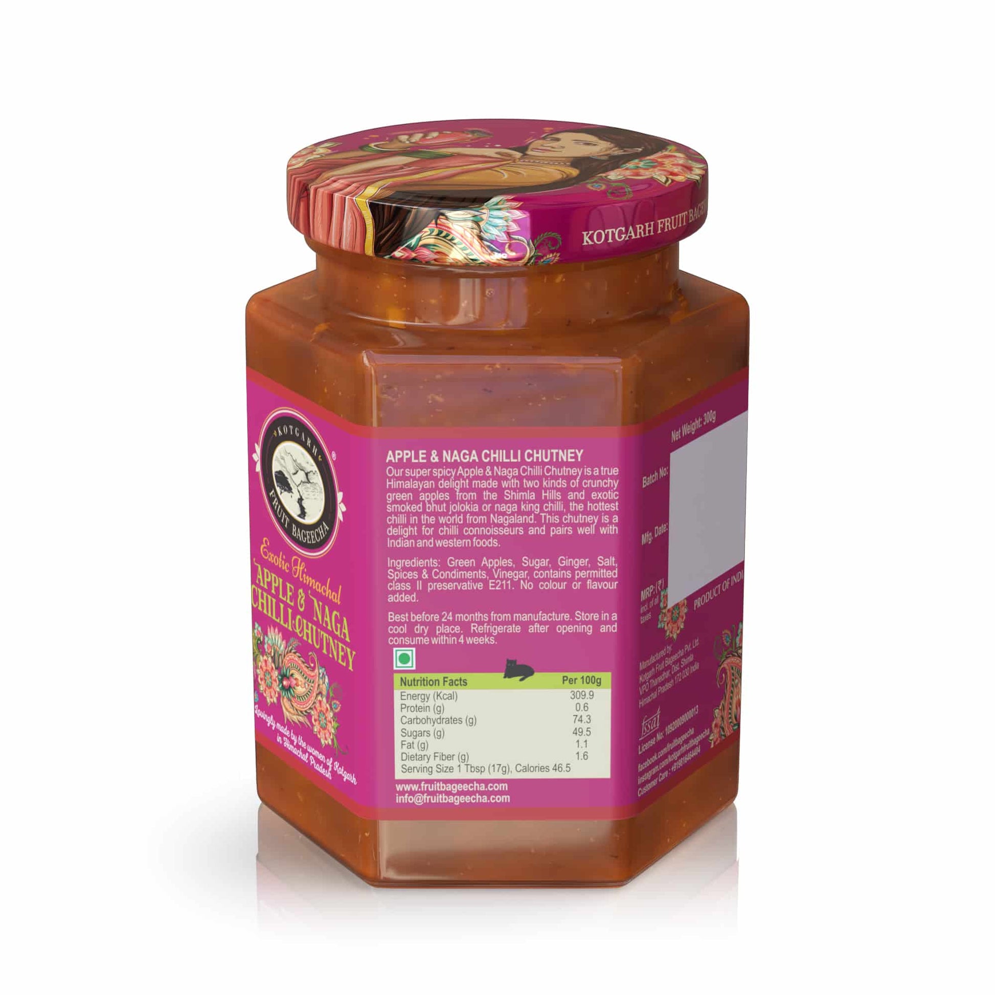 Buy Apple and Naga Chilli Chutney 300gms | Kotgarh Fruit Bagheecha - My Pahadi Dukan - Online