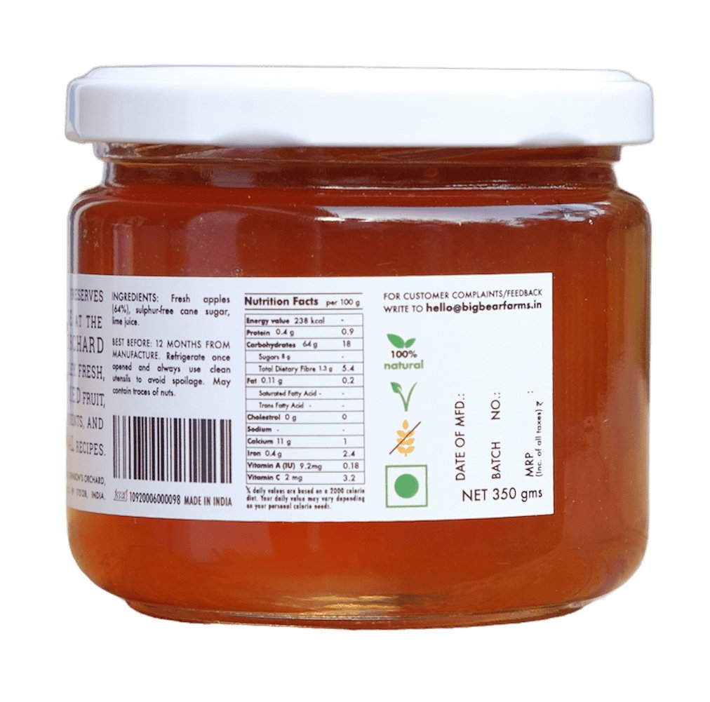 Buy Apple Jelly 300gms | Big Bear Farms - My Pahadi Dukan - Jelly Online