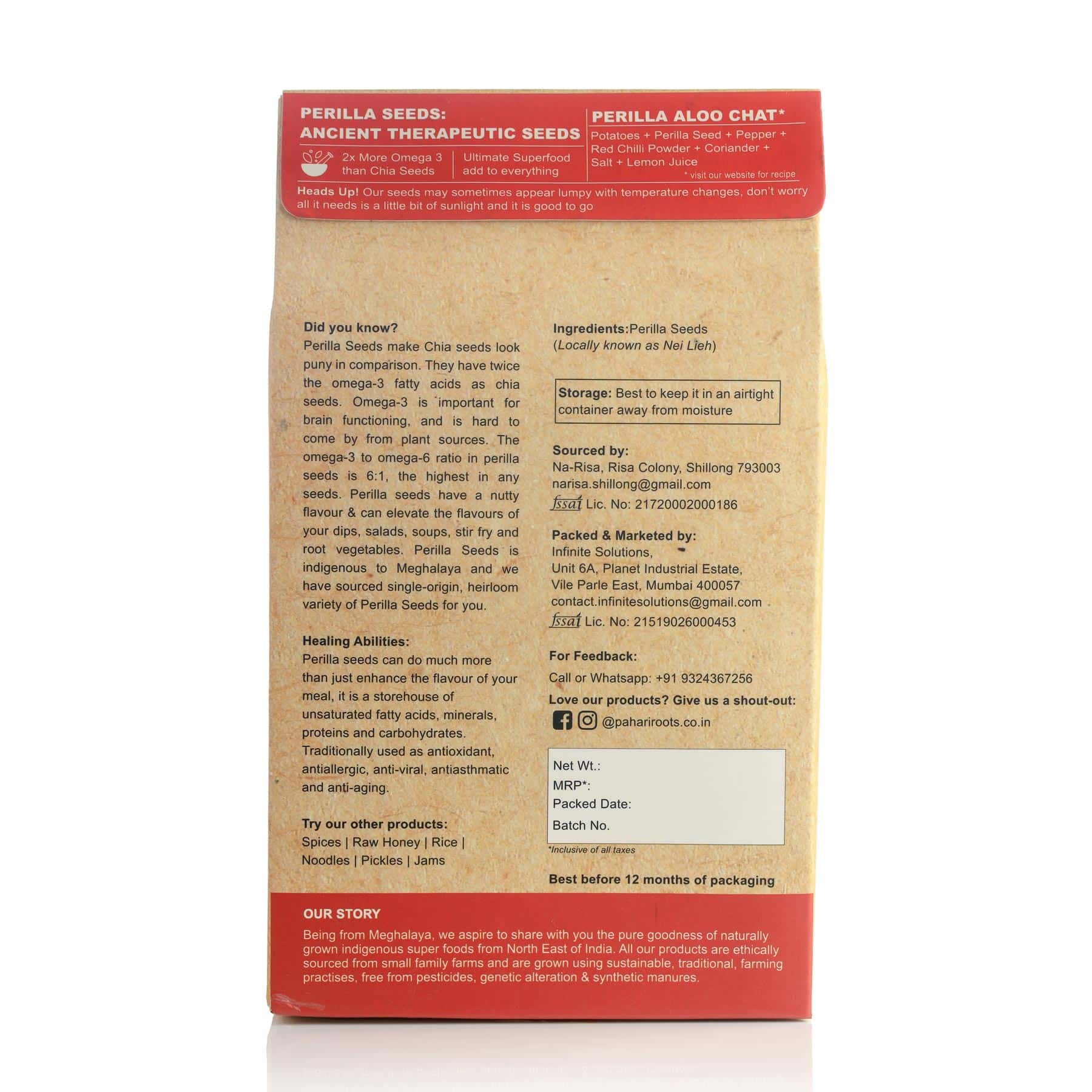 Perilla Seeds 100gms | Pahari Roots