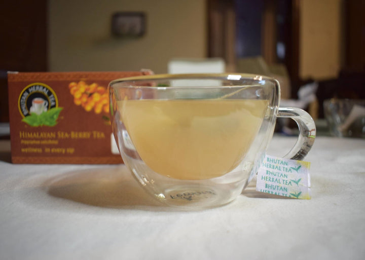 Buy Bhutan Sea Buckthorn Tea 20gms (1g x 20 tea bags) | My Pahadi Dukan - My Pahadi Dukan - Seabuckthorn Tea Online
