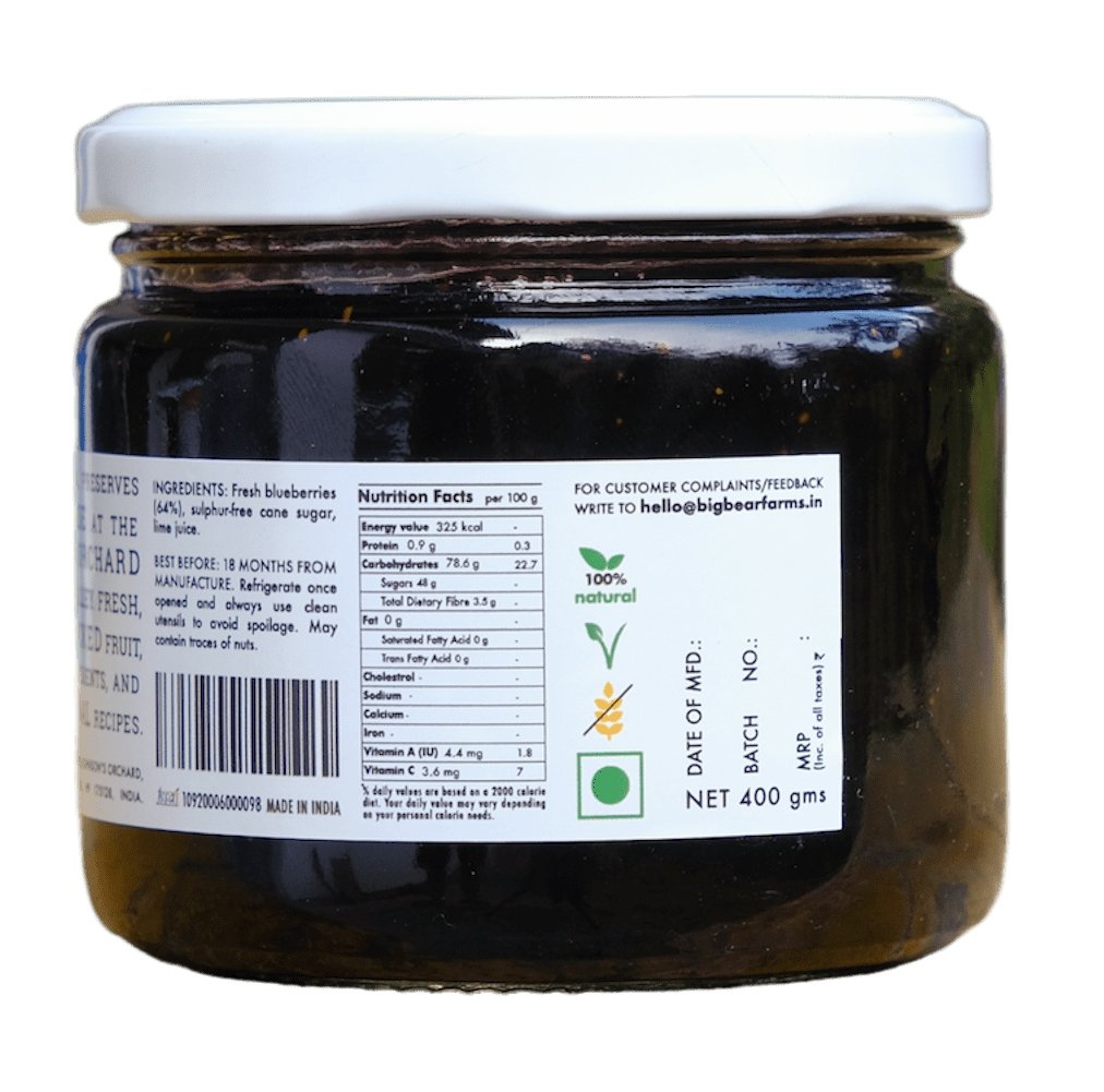 Buy Blueberry Preserve 300gms | Big Bear Farms - My Pahadi Dukan - Online