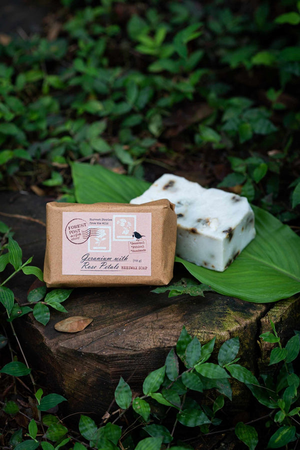 Buy Forest Post | Geranium with Rose Petals – Beeswax Soap 110gms - My Pahadi Dukan - Online