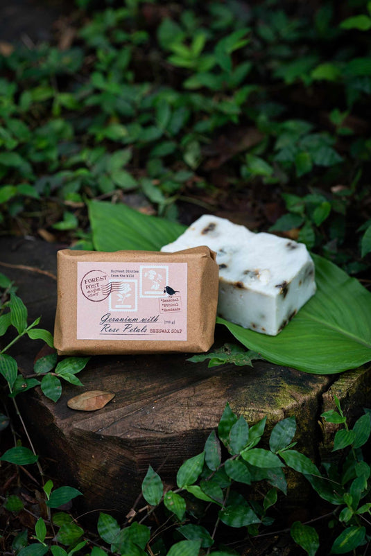 Buy Forest Post | Geranium with Rose Petals – Beeswax Soap 110gms - My Pahadi Dukan - Online