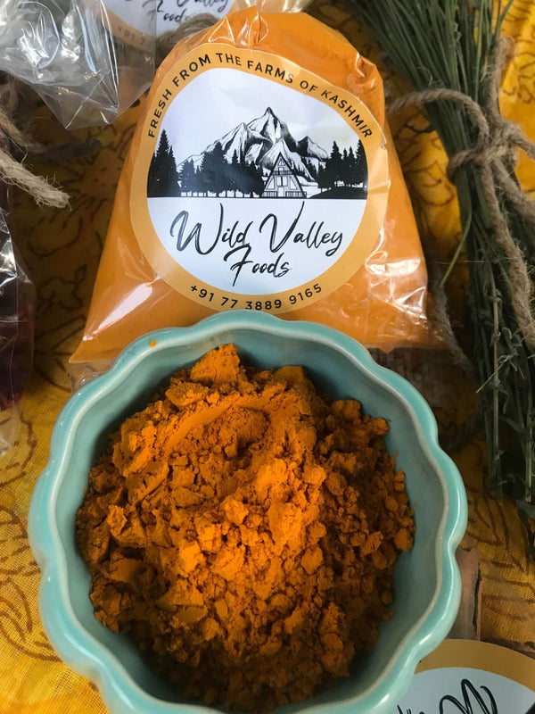 Buy Kashmiri Turmeric Powder | Wild Valley Foods - My Pahadi Dukan - Spice Online