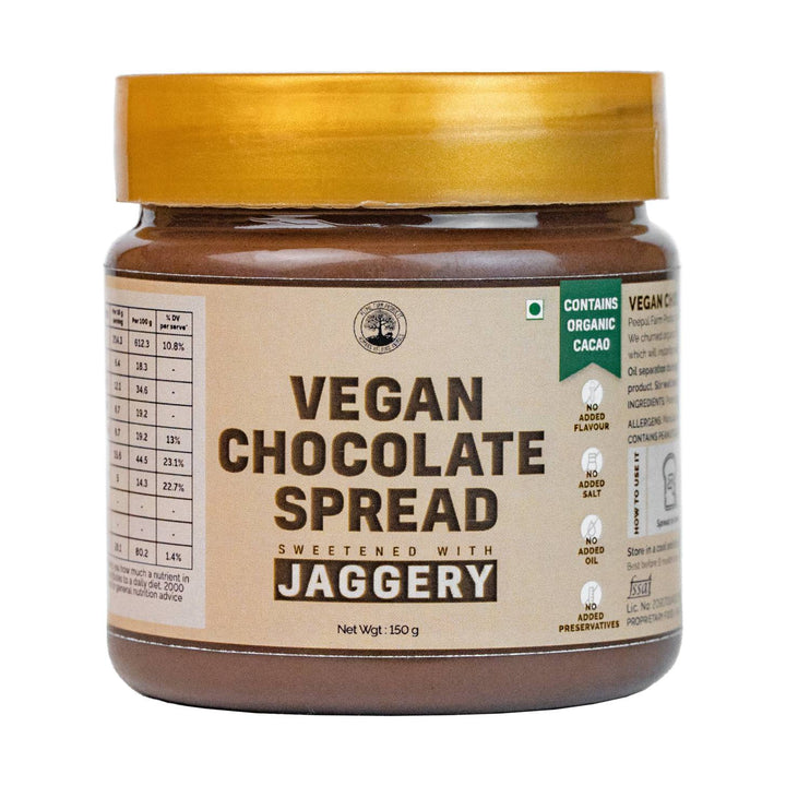 Buy Vegan Chocolate spread with Jaggery 150gms | Peepal Farm - My Pahadi Dukan - Chocolate Spread Online